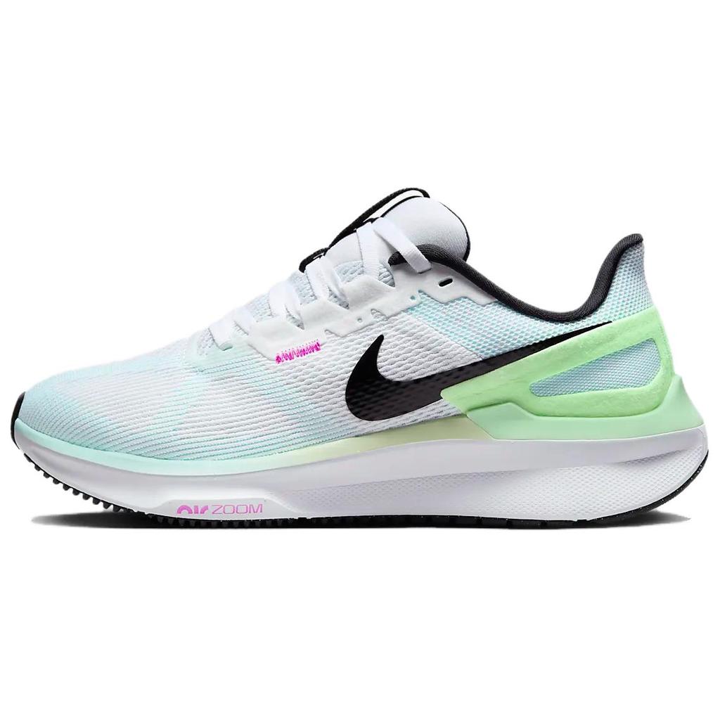 Nike Air Zoom Structure 25 White Glacier Blue Women Sneakers Vapor-Green Black DJ7884-105