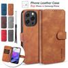 DG·MING Retro Flip Leather Case for iPhone 14 Plus 13 12 11 Pro Max XSMAX 8 7 Plus for Samsung S23 S22 S21 Ultra Plus S21FE S20FE Note20Ultra A13 A53