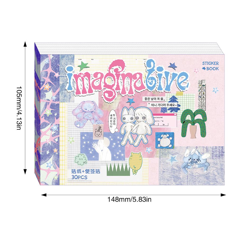 Мультяшная высеченная книжка со стикерами Эстетичные картинки Аниме-штучки Набор для скрапбукинга для журнала Дневника Планировщика Альбома Чехла для телефона