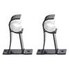 Pack of 2 Single Curtain Rod Holders Aluminum Alloy Wall and Ceiling Mount Drape Poles Brackets for Home and Office Use