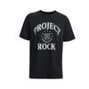 Under Armour Project Campus Project Rock Letter Print Training T-Shirt Women Tops Black 1382175-001