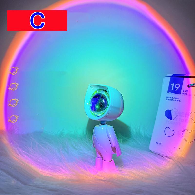 RnnTuu закатная лампа светодиодная радужная неоновая ночная лампа проектор для фотосъемки настенное атмосферное освещение для спальни домашний декор комнаты подарок