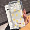 Модный прозрачный чехол для iPhone 16 15 14 Plus 13 12 Mini 17 Pro Max 17 Air 16e SE 2022 3 4 с желтыми и белыми ромашками