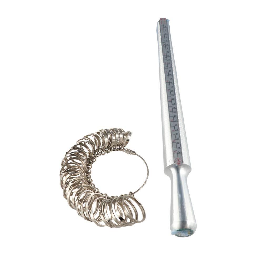 Набор измерительных инструментов для колец с палочкой для измерения размера кольца, калибры для колец с измерителем размера пальца, измерение размера ювелирных изделий