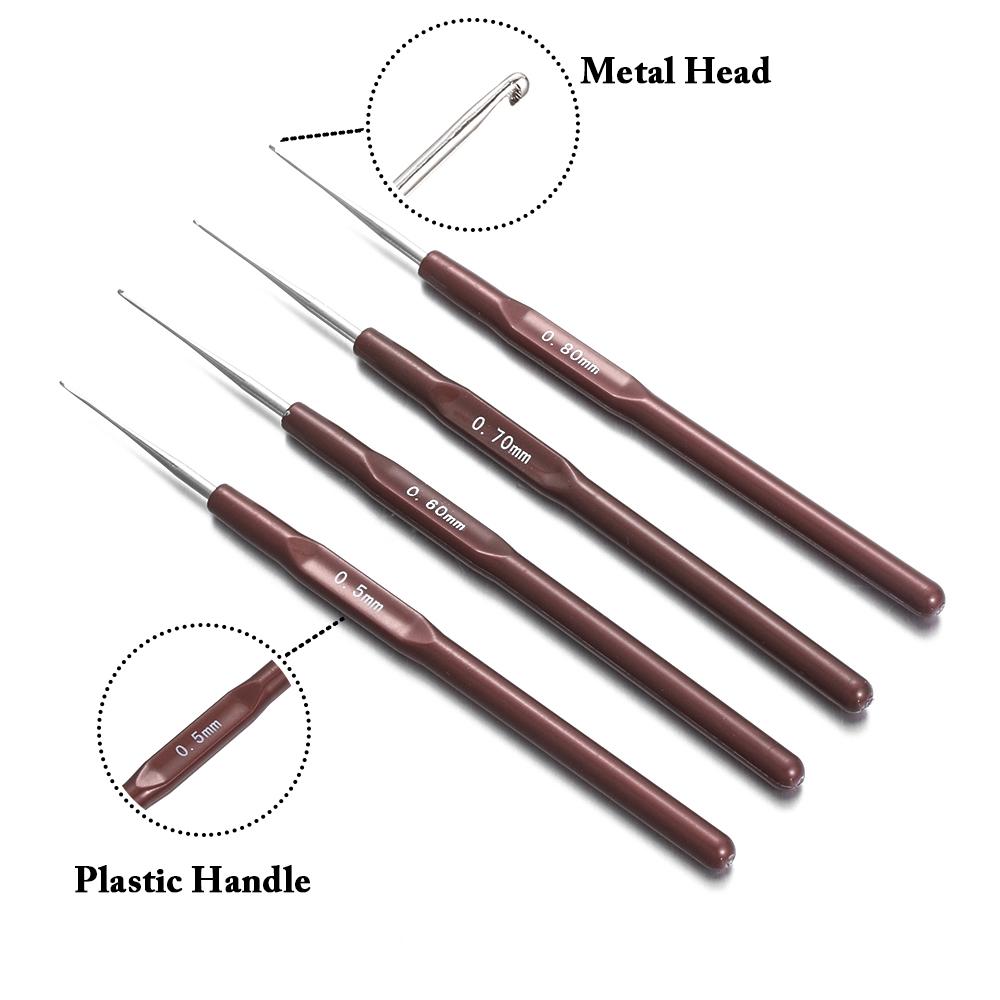 Plastic Handle Wig Making Tools Hair Making Tools Dreadlock Crochet Needles Hook Needle Micro Hook