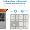 Беспроводная Bluetooth-совместимая цифровая клавиатура, 35 клавиш, бесшумная цифровая клавиатура, портативный компьютер, настольный цифровой блок, мини-цифровая клавиатура