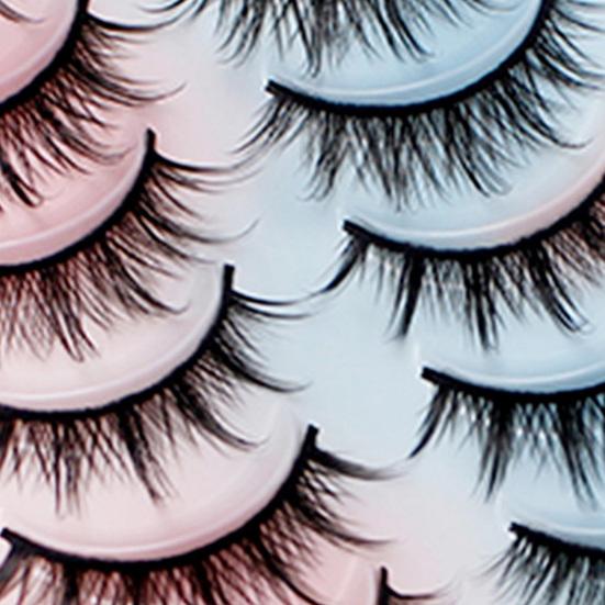 10 пар/коробка модных накладных ресниц для вьющегося макияжа ручной работы