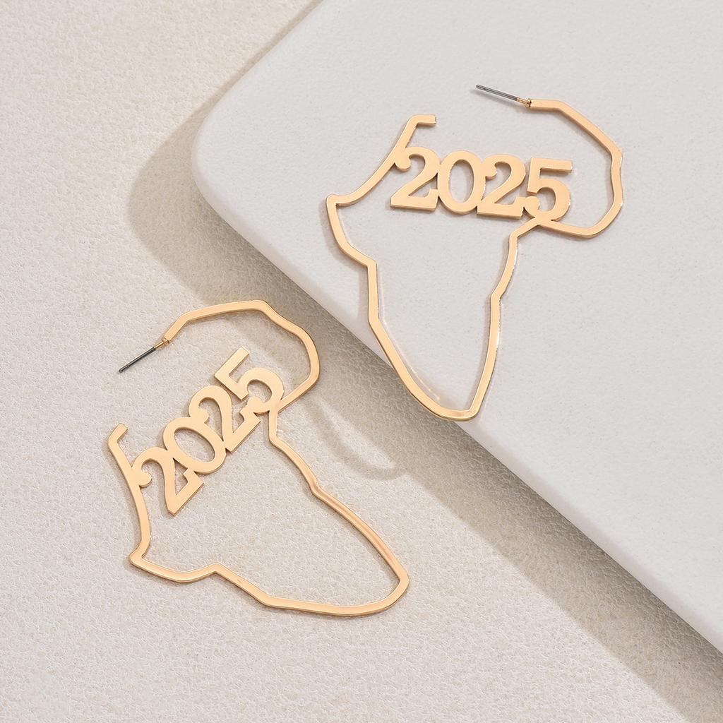 2025 New Digital Earrings Female Original Digital Design Earrings Versatile Premium Geometric Earrings Female