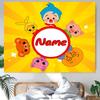 Personalized plim plim Background Tapestry,Custom Name Birthday Party,Multifunctional Wall Decoration for Home Decor,Various Occasions