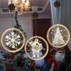 16cm Led Hanging Christmas Decorative Lights 3d Acrylic Led Lamps With Suction Cups For Doors
