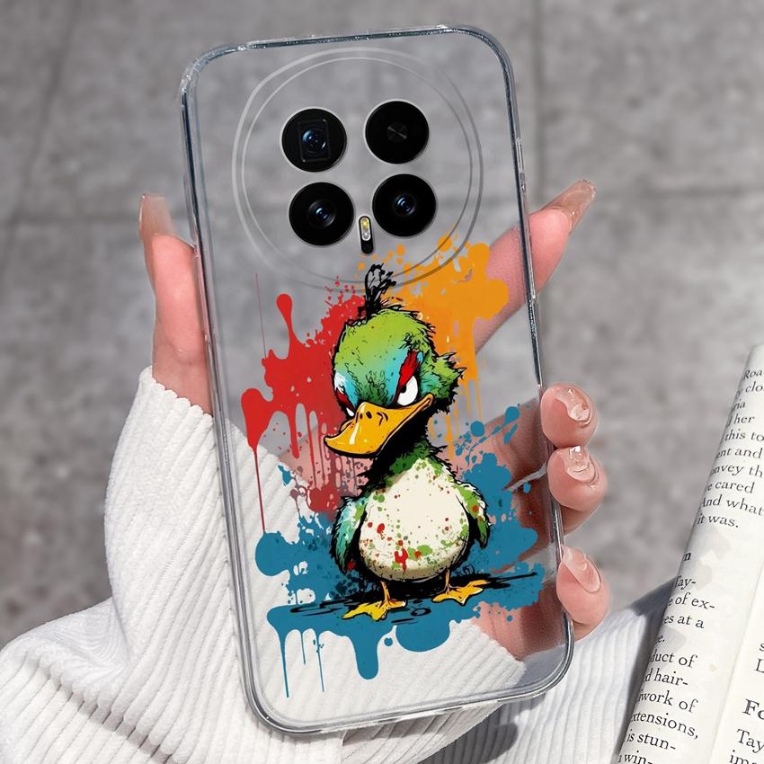 Для Huawei Honor Magic8 7 6 5 Pro Nova 12 Ultra 12i Чехол для телефона Красивый цветочный узор Прозрачный силиконовый Полностью защитный чехол Для корпуса Huawei