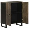 VidaXL Buffet noir 60x33x75 cm bois massif de manguier, meuble de rangement, meuble de rangement de cuisine, meuble de 4017686