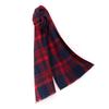 Cashmere Thick Check Red X Gift Boxed [Pashmina Collection] 100% Scarf, 33x170cm, Navy,