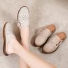 Women Slide Slippers Soft Mules Loafers Slip On Casual Elegant Summer Breathable Leather Black Moccasin Shoes