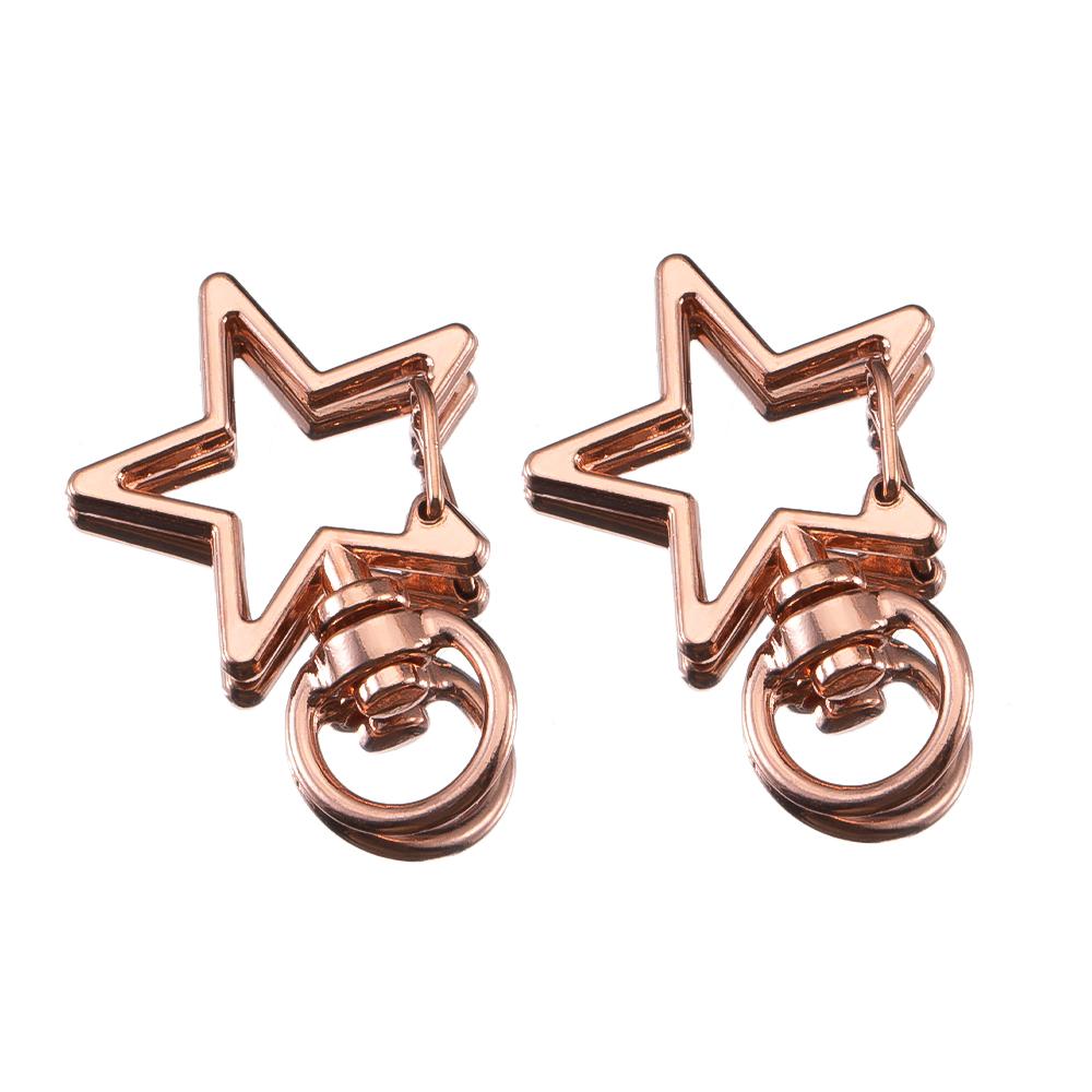 5pcs Pet Dog Buckles Connector Openable Metal Sping Clasp Star Heart Cat Flower Ring Carabiner Keychain Bag DIY Jewelry Findings