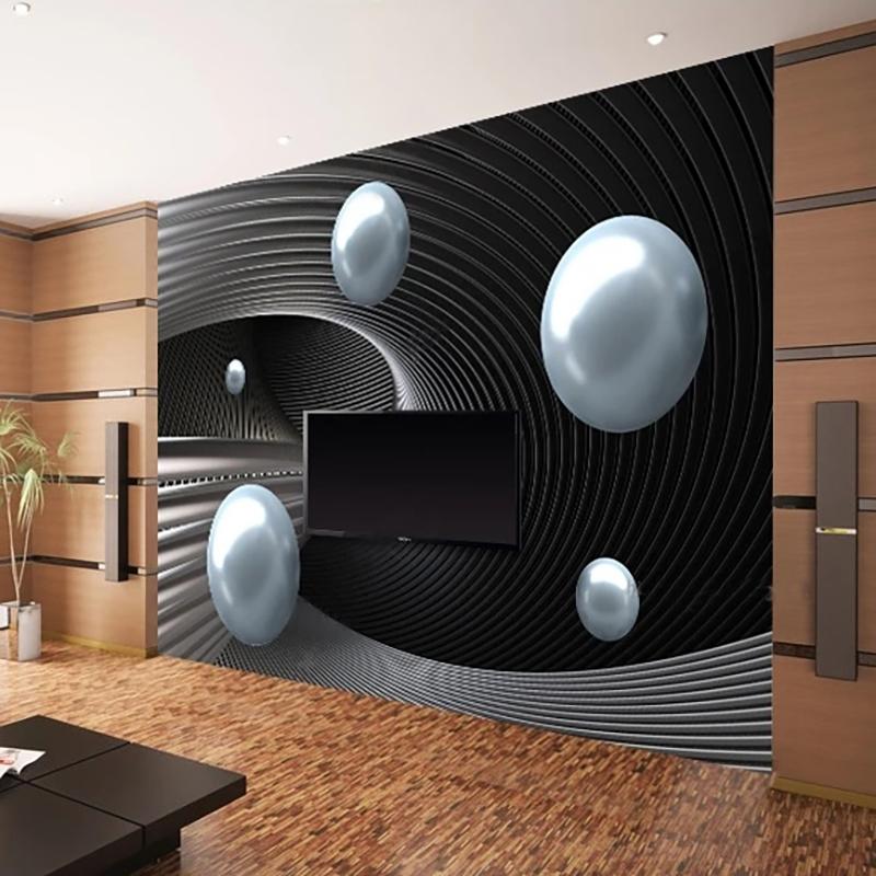 Абстрактная космическая металлическая сфера 3D фотообои Современная гостиная спальня диван ТВ фон домашний декор 3D фреска