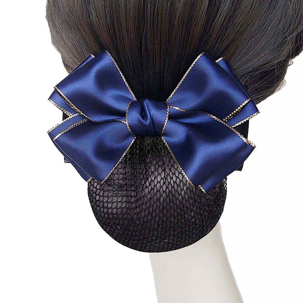 Nurse Female For Girls Headwear Ponytail Clip Korean Bun Snood Hairgrips Cover Net Bow Spring Clip