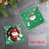 100Pcs Christmas Candy Cookie Bags Self-Adhesive Gift Packaging Biscuit Snack Baking Bag Navidad New Year Xmas Party Supplies