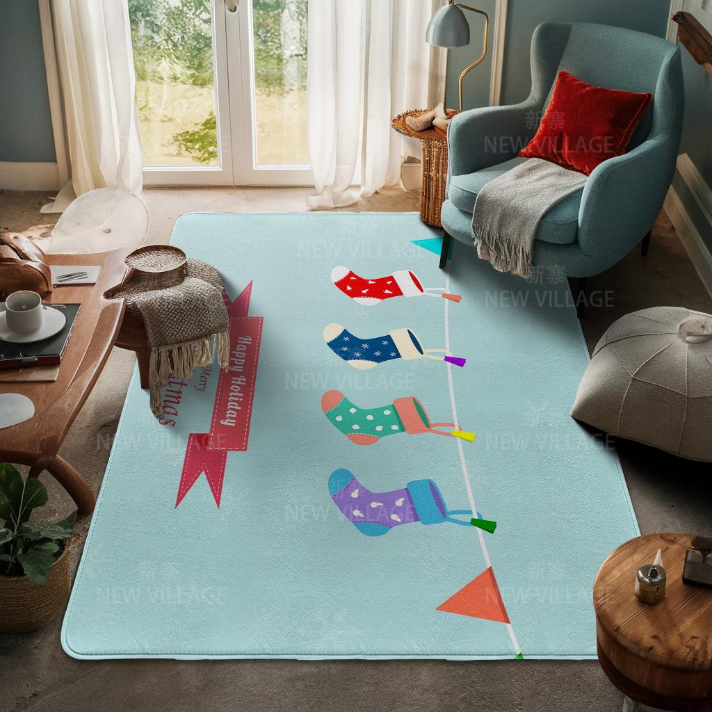 Ковер у входа в дом Домашний коврик у двери Гостиная Ванная Комната Ноги ванная комната Нескользящие коврики с водопоглощением для ванной Счастливого Рождества зима