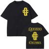 Ограниченная серия футболок Quevedo Columbia Merch 2026 лето Мужские Женские Мода Хип-хоп Короткий рукав Летний Повседневный Хлопок Уличная одежда
