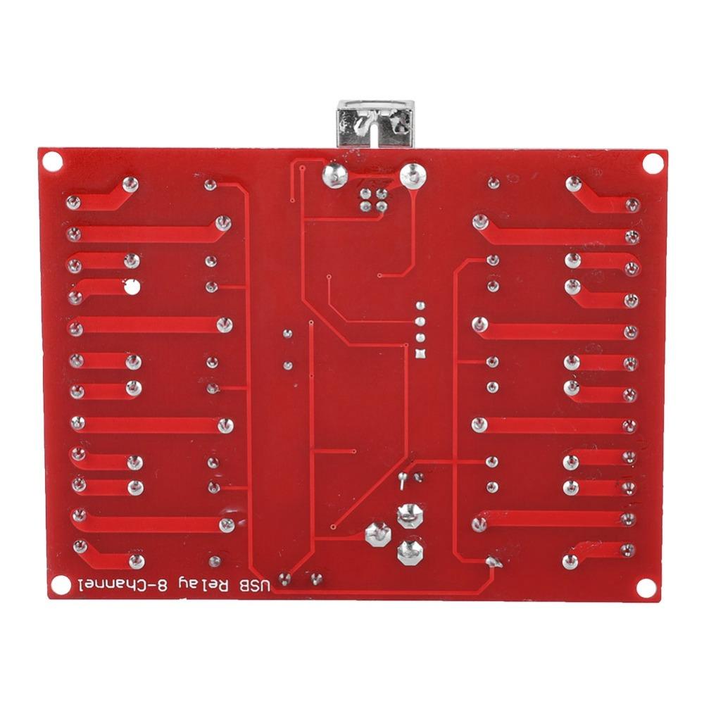 8-Channel Control Switch Relay 5V DC Intelligent Control Module USB Control