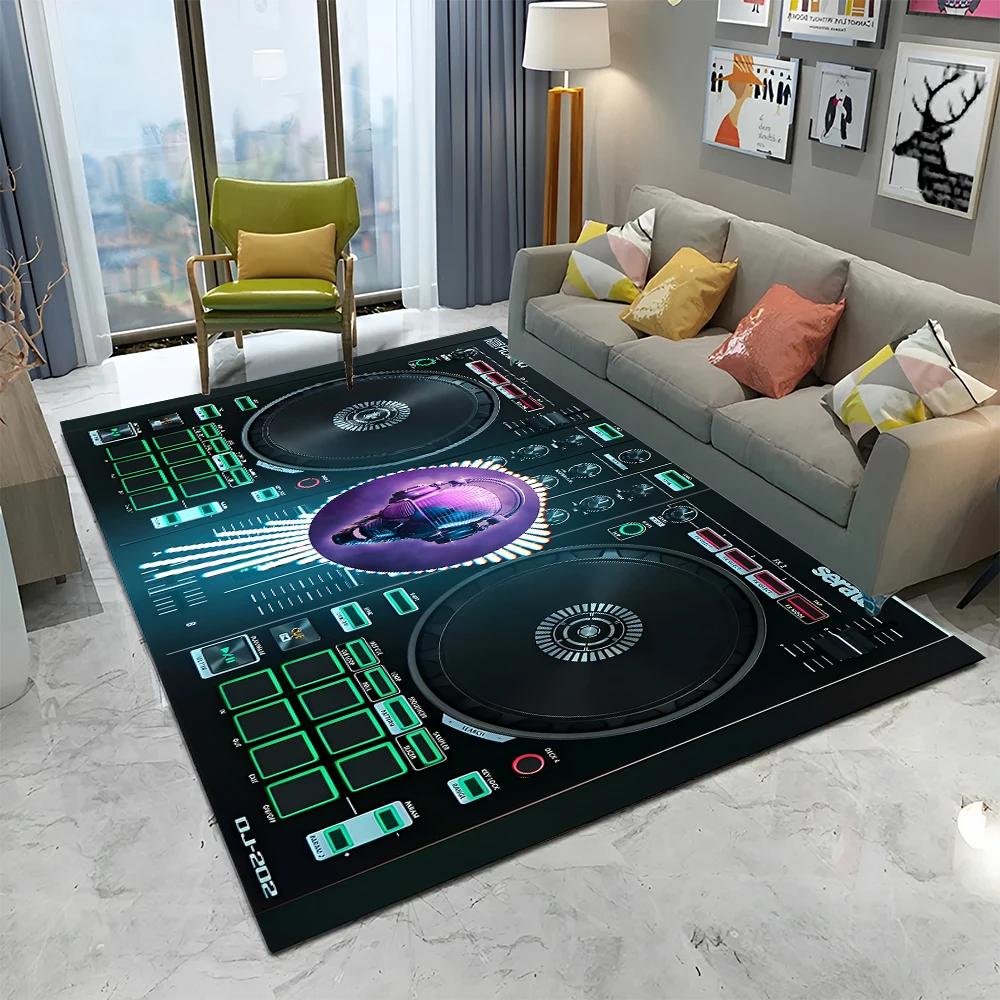 3D DJ Music Screen Keyboard Cartoon Carpet Mat для дома, гостиной, спальни, дивана, коврика для двери, коврика для детской зоны, нескользящий коврик для пола