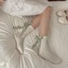 Women's Spring and Summer New Ribbon Bow Breathable Ballet Wind Tube Pile Socks