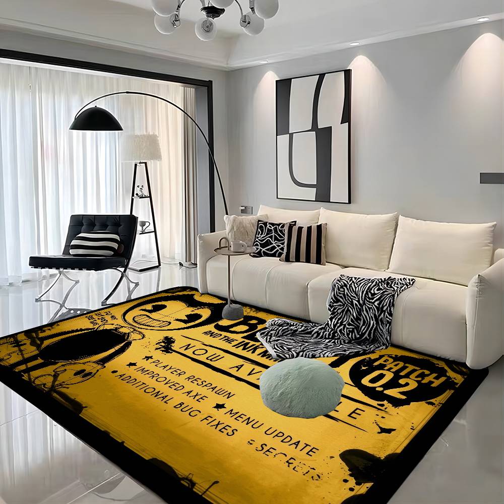 B-Bendy And the Ink M-Machine Kitchen Mat Kids Room Bedroom Decoration Balcony Anti-Slip Doormat Living Room Alfombra