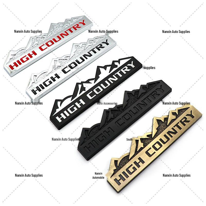 Металлическая автомобильная эмблема High Country, совместимая с Chevrolet, Jeep, Dodge и Ford