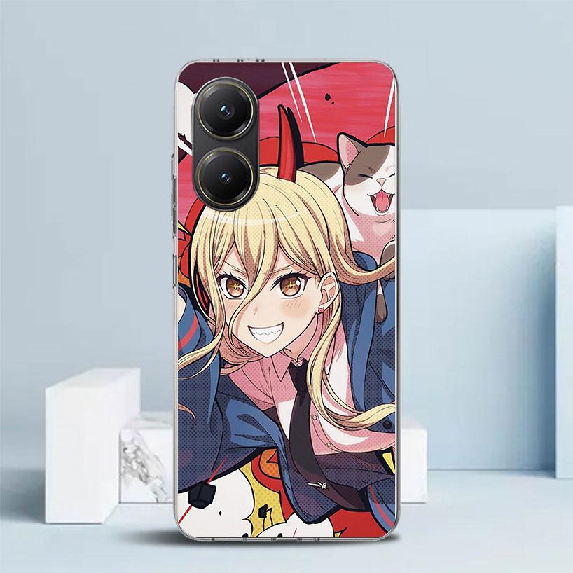 Чехол для телефона C-Chainsaw Man Power для Xiaomi Poco F7 Ultra X5 X6 X7 Pro M7 Redmi 15C 15 13C 13 12C 12 10C 10 10A 9 9C 9A 9T