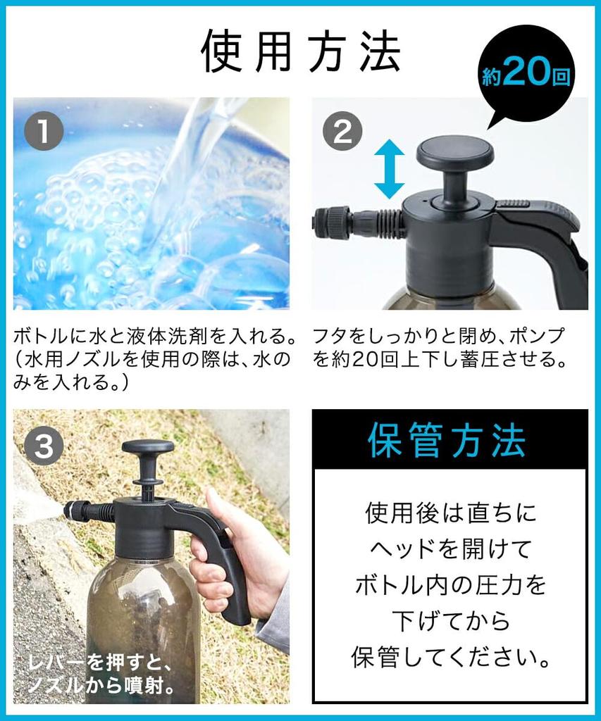 Cogit Powerless Water Pressure 2L Насос Струйный Пенный Очиститель Мойка, Тип,