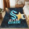 Go Team Kraken! Floor Mat for Living Room, Game Rooms, Office, Bedroom, Office Floor Mat Playful Design, Christmas fan gifts
