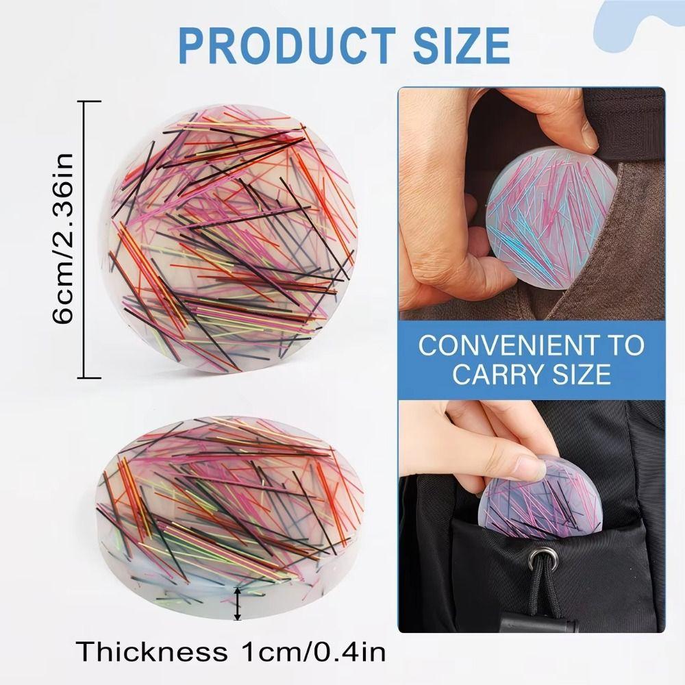 Round Skin Picking Fidget With Tweezers Sensory Picking Pad Funny Silicone Picking Pad Adults