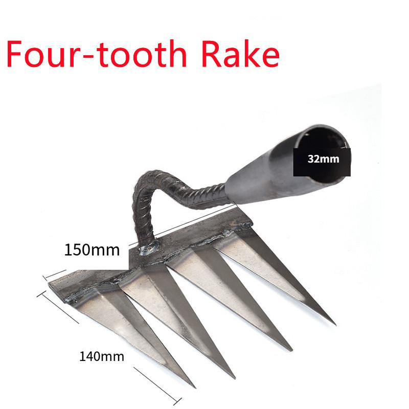 Weeding Hoe Rake Farm Tool Weeding Scarifier Artifact Agricultural Tools Six-tooth Nail Harrow Steel Harrow Gardening Weeding KTY