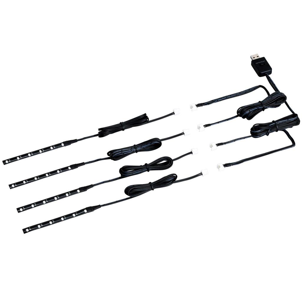 SEIWA USB Freestyle Illumination F302 Blue LED Car Illumination Light, USB, 4-Pack