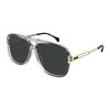 Gucci Statement Avant-garde Bomber Plate Sunglasses Grey Unisex
