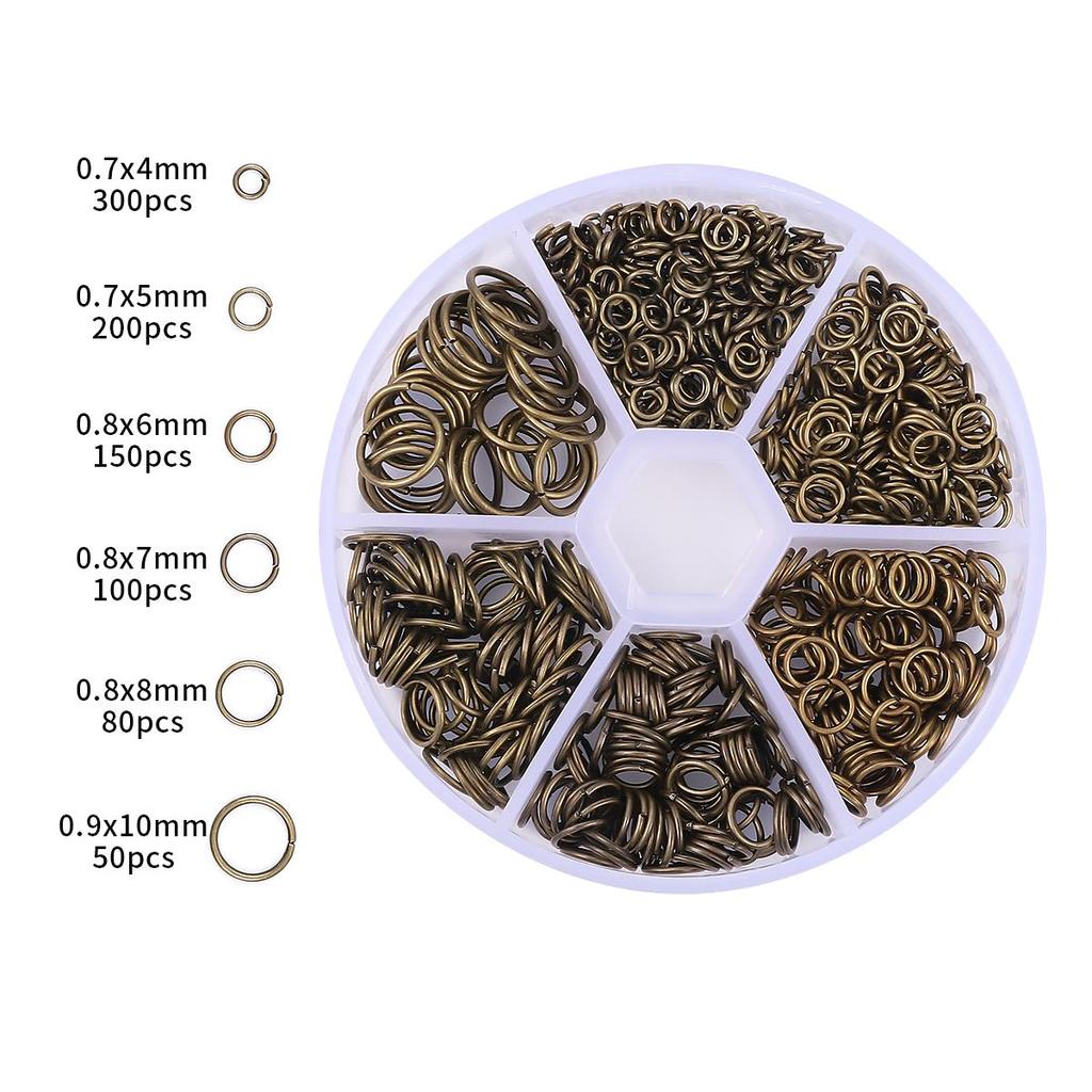 1Set/box 3-10mm Metal Jump Rings Iron Circle Charms for DIY Accessories Jewelry Making