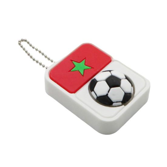 Football Clicker Fidget Toy with Ball Chain Stress Relief National Flag Football Decompression Button Keychain Pendant Backpack Charm Fans Gift