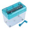 Mini Manual Shredder Blue ABS Space Saving Easy Operation Fully Transparent Nonslip Design Small Paper Shredder