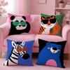 Cartoon Animal Pillow Case Pattern Printing Pillowcase Living Room Sofa Cushion Cover Bedroom Room Decor