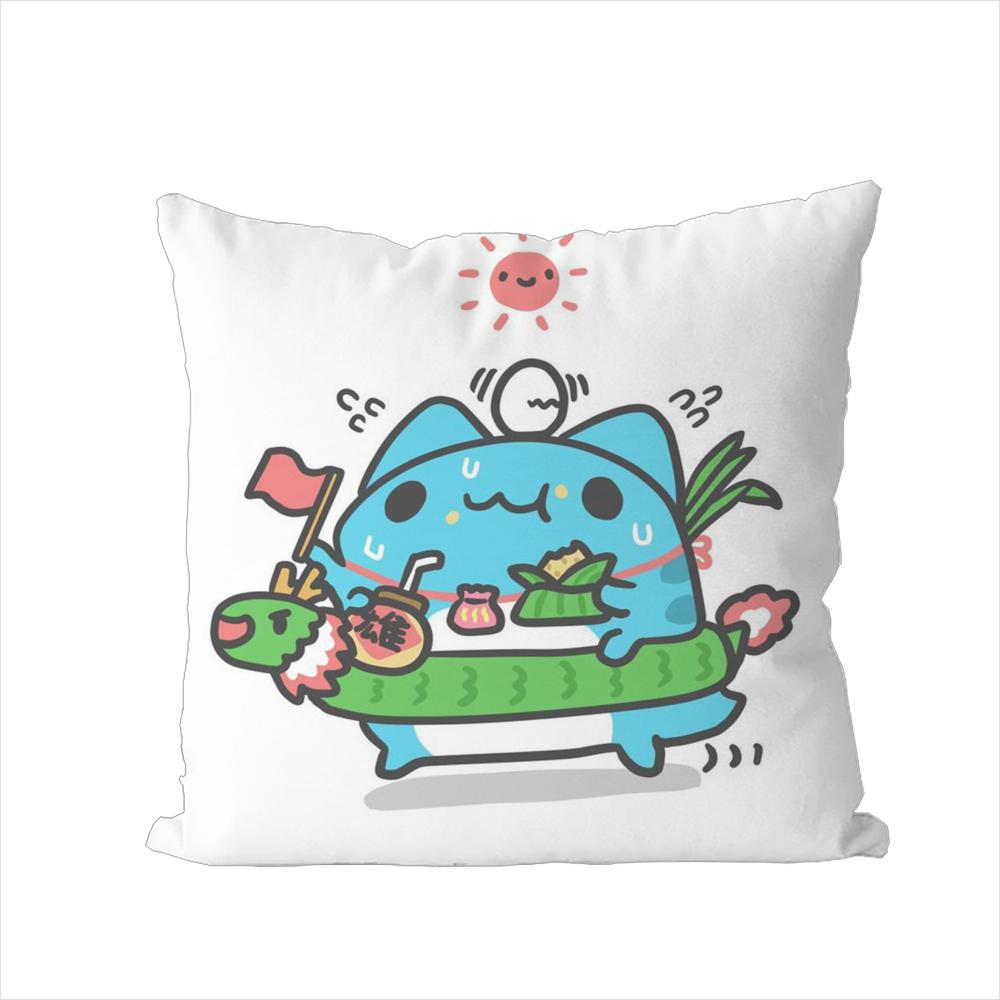 BBugcat Capoo Pillow Case For Car Sofa Decorative Home Doublesided Print Plush Square Throw Pillow Cushion Cover