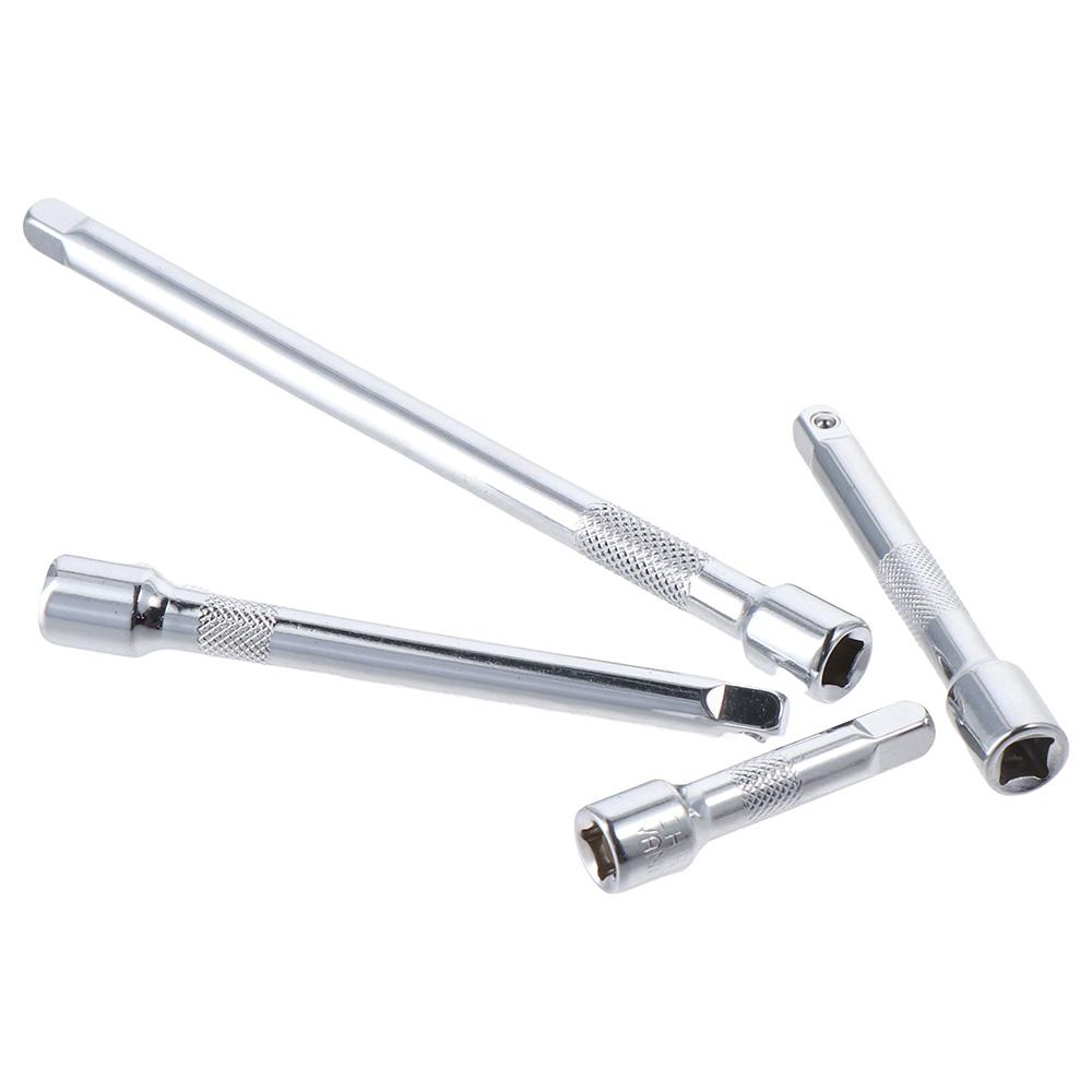4 Piece 1/4 Inch Socket Extension Set Premium Chrome for Ratchet Wrench Universal Joint Socket