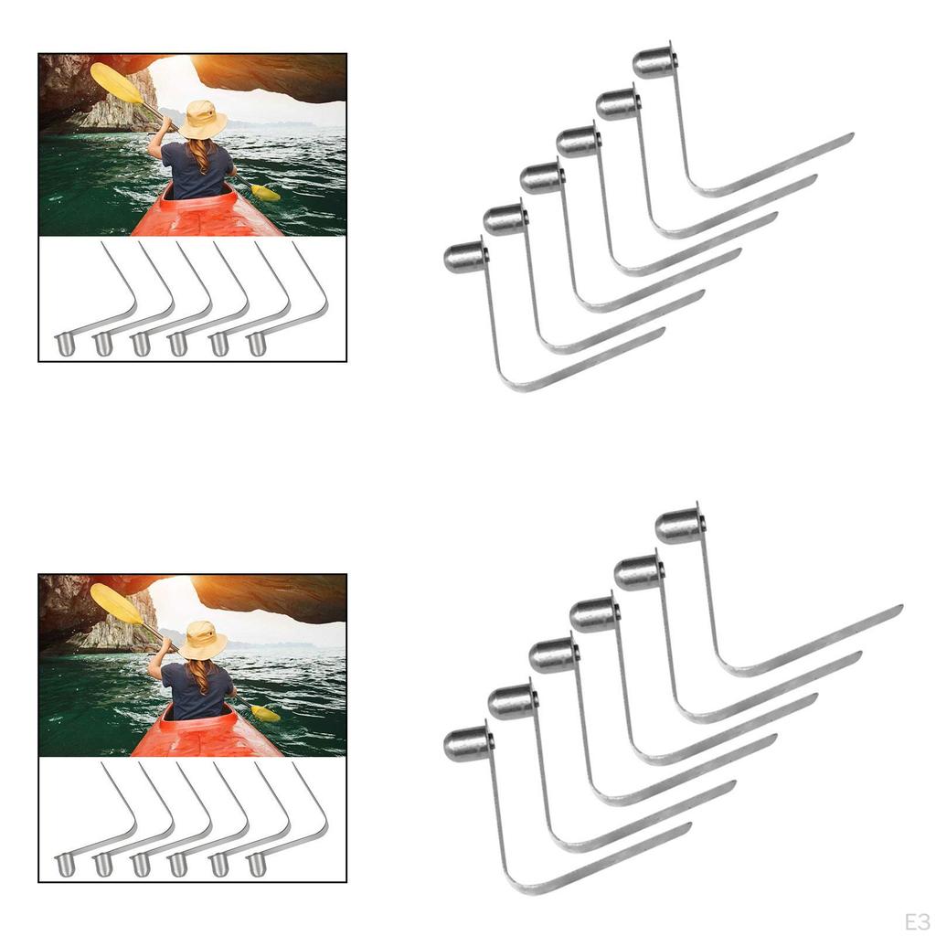 6 штук пружинных зажимов для весла каяка, одинарный защелкивающийся зажим, пряжки для фиксации шеста палатки, штифты