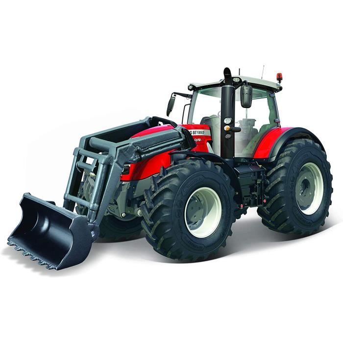 1-43 Collection Ferme - Tracteur avec Chargeuse Massey Fergusson à Friction