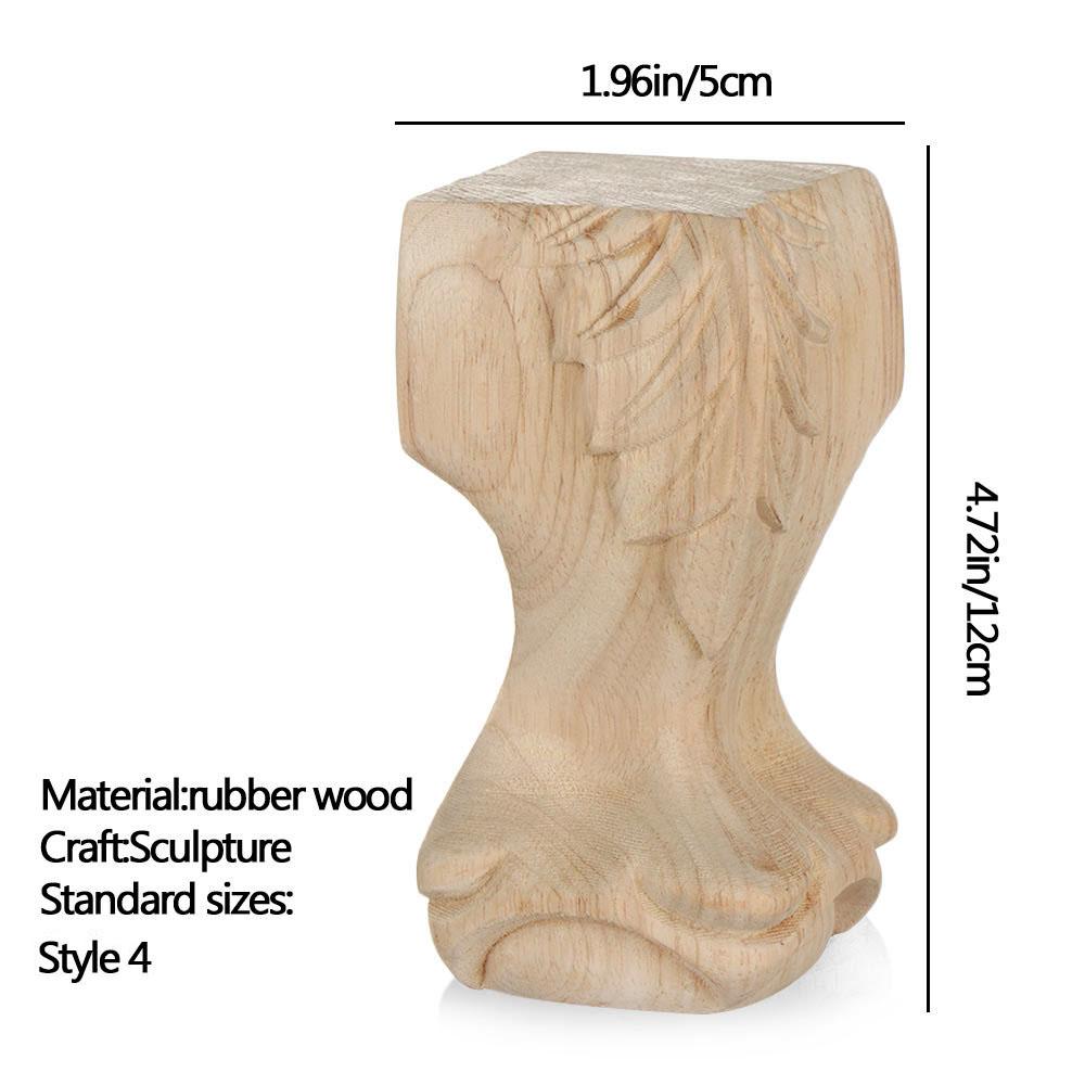 Accessories Decoration Crafts Home Decor Furniture Foot Legs Vintage Wood Carved Cabinet Seat Feets