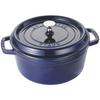 Staub Cocotte Round Granblue Large Hand Cast Enamel Pot IH Compatible Japanese La Cocotte Round "Pico 24cm" [Authorized Product] 40510-283