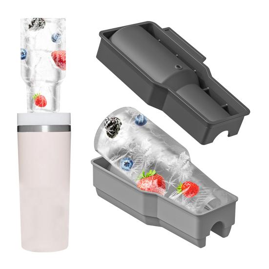 Силиконовый лоток для кубиков льда для стакана 20-40 унций, полый цилиндрический дизайн, лед