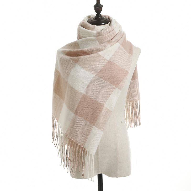 Women's Scarf Plaid Warm Long Shawl Autumn Winter