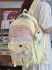 Color Block Student Backpack - Large Capacity, Lightweight, Double Shoulder Bag for Girls in Middle and High School