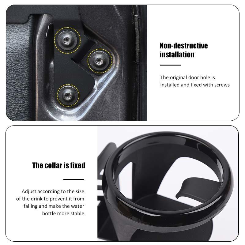 Front Door Water Cup Bracket Holder Rack Support Stand For Jeep Wrangler JL For JT Gladiator 2018 Up Car Interior Acessories